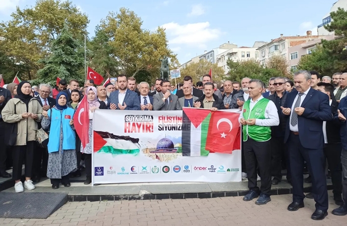 Kırklareli Tek Yürek İsrail'in Filistin'e Yönelik Saldırısını Lanetledi