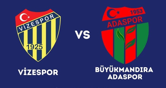 Vizespor Bugün Büyükmandıra Adaspor'u ağırlayacak