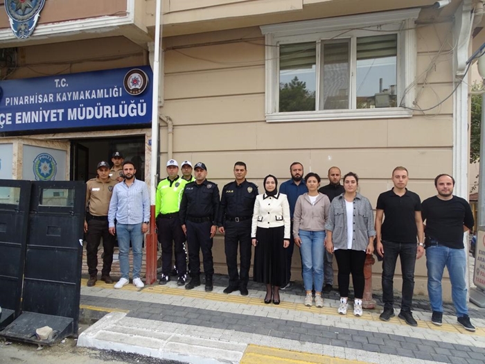 Kaymakam Çanakcıoğlu'ndan Pınarhisar İlçe Emniyet Müdürlüğüne Ziyaret