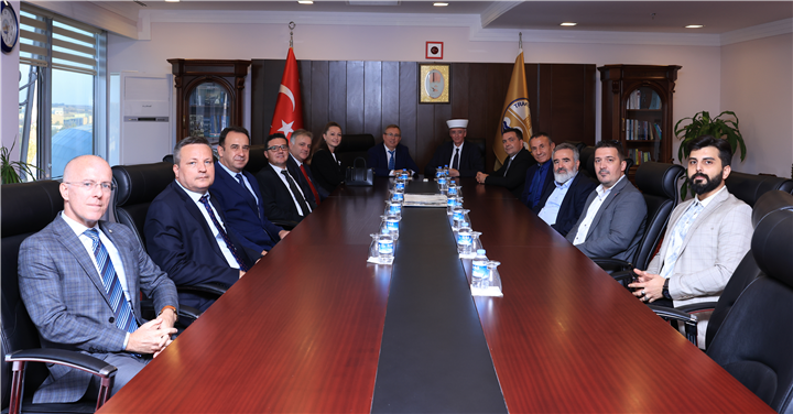Batı Trakya Heyeti, Rektör Tabakoğlu'nu Ziyaret Etti