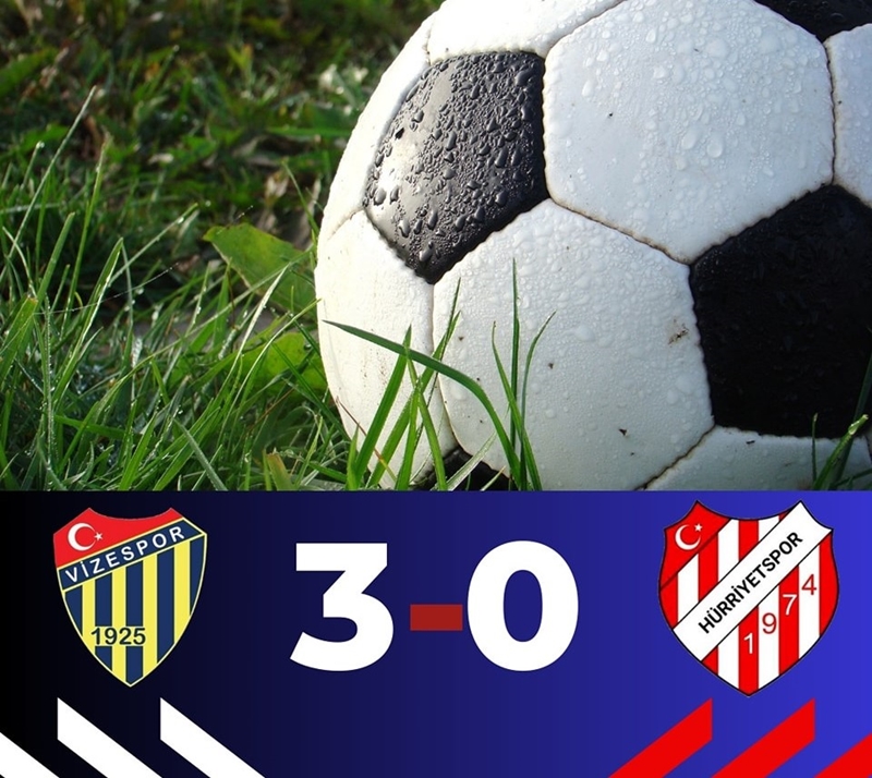Vizespor, Hürriyetspor'u 3-0 Mağlup Etti