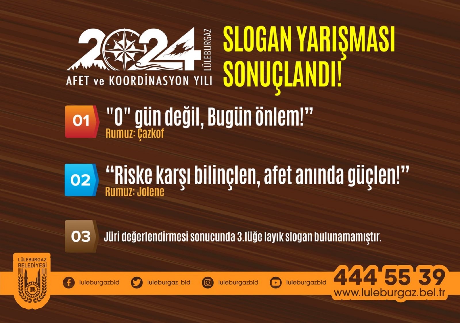 Slogan Yarışması Kazananları Belli Oldu