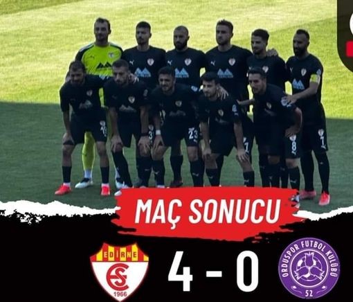 Edirnespor, 52 Orduspor FK'yı 4-0'lık Net Skorla Yendi