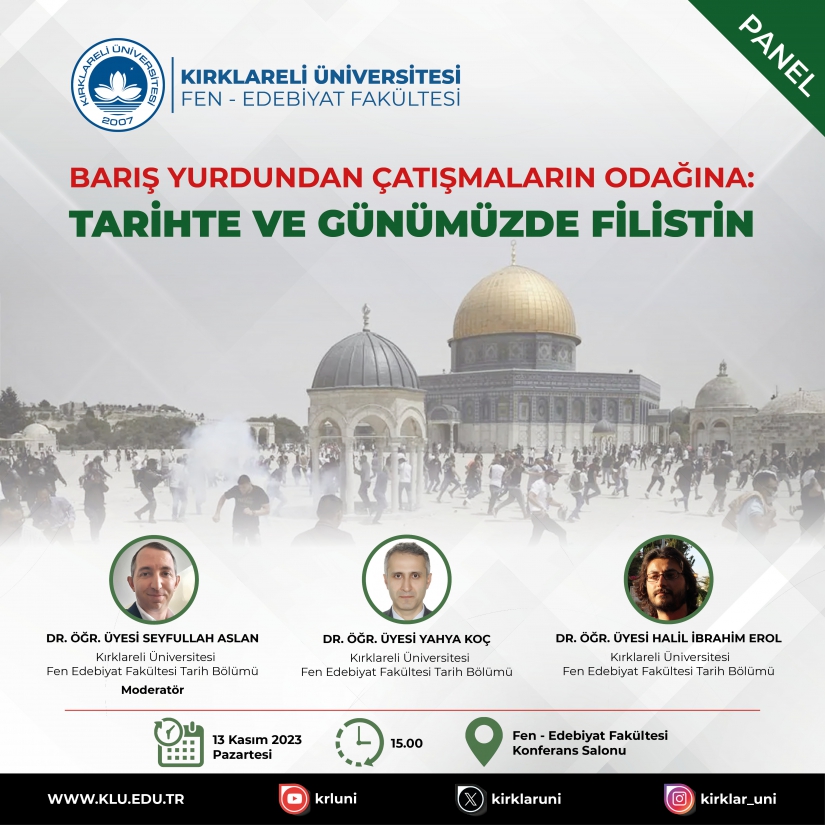 Kırklareli Üniversitesinden Panel Duyurusu; Panel 13 Kasım'da