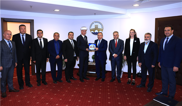 BATI TRAKYA HEYETİNDEN REKTÖR PROF. DR. ERHAN TABAKOĞLU'NA ZİYARET