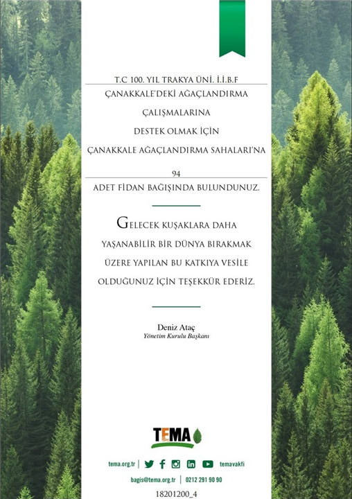 İktisadi ve İdari Bilimler Fakültesinden Anlamlı Bağış