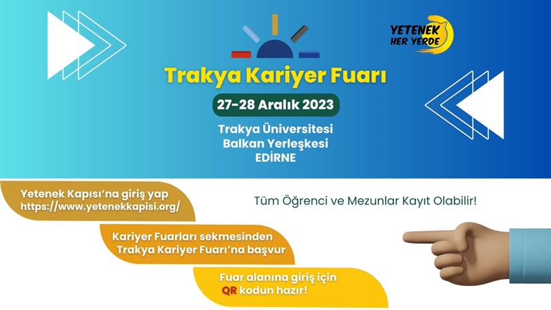 Trakya Kariyer Fuarı 27-28 Aralık'ta