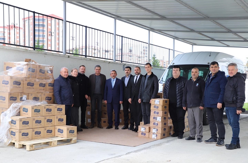 Çorlu TSO'dan Milli Eğitim Müdürlüğü'ne Hijyen Ürünleri Bağışı