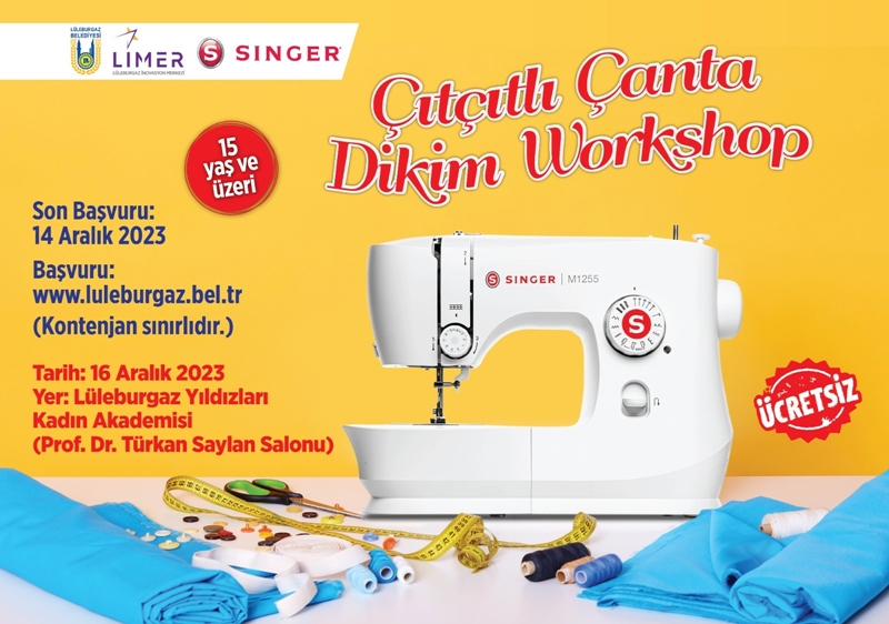 Çıtçıtlı Çanta Dikim workshopu LYKA'da; Son Başvuru Tarihi 14 Aralık