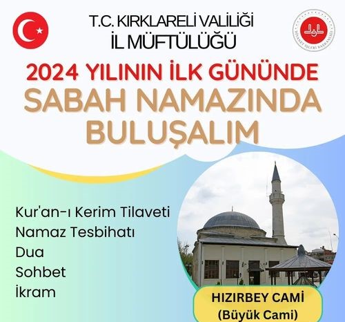 2024 yılının ilk gününde Sabah Namazı Buluşması