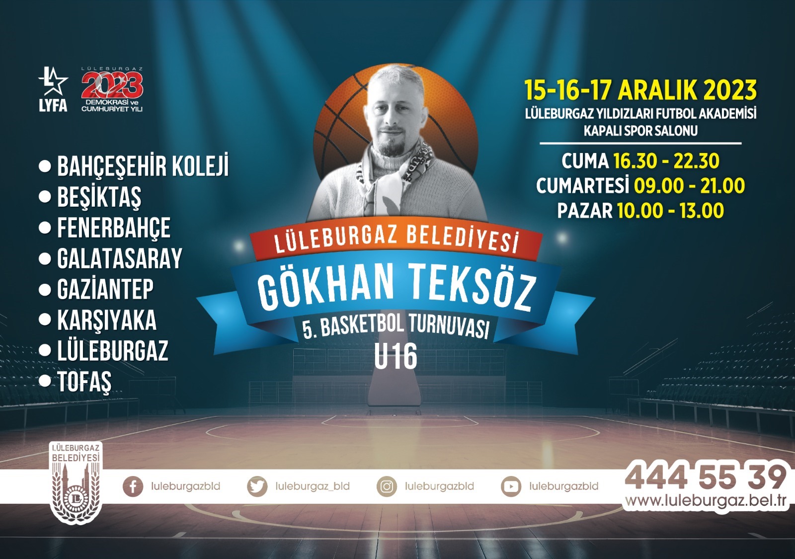 Gökhan Teksöz U-16 Basketbol Turnuvası, Lüleburgaz'da Başlıyor