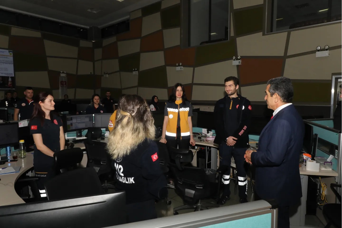 112 Acil Çağrı Merkezi çalışanlarının Yeni Yılını Kutladı