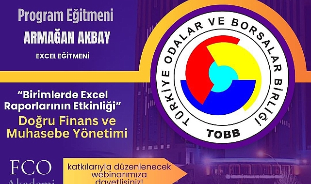 Excel Raporları Etkinliği Eğitimi Düzenlenecek