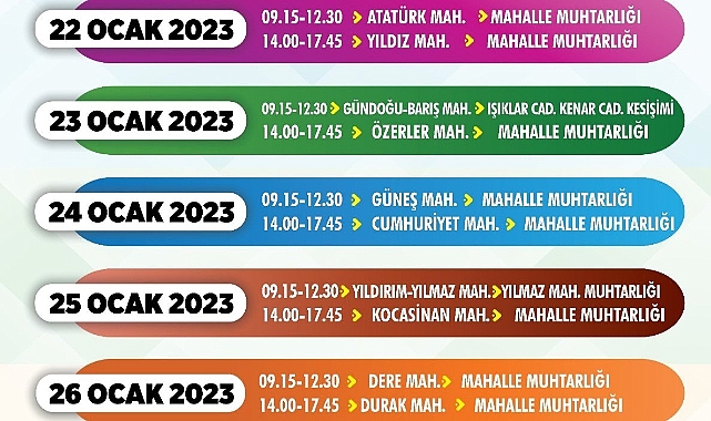 Haftalık Program Belli Oldu