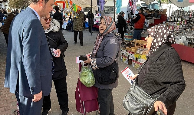 Başkan Özalp, Esnaf ve Vatandaşlarla Pazarda Buluştu