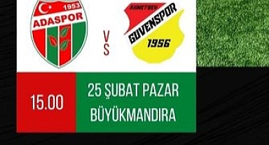 Büyükmandıra Adaspor ile Ahmetbey Güvenspor Arasında Mücadele