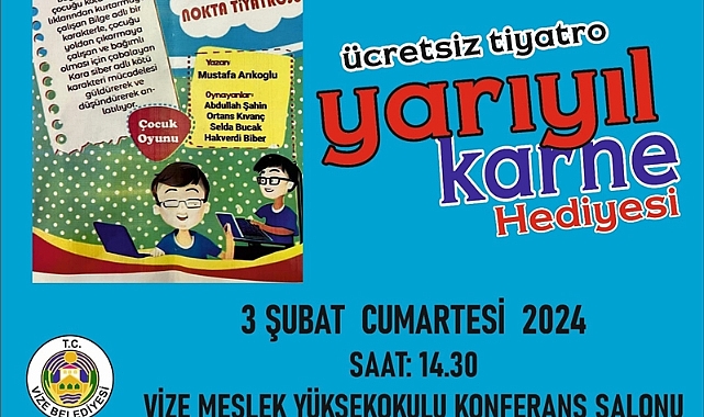 Vize’de Hem Çocuklara Hem Yetişkinlere Tiyatro Etkinliği